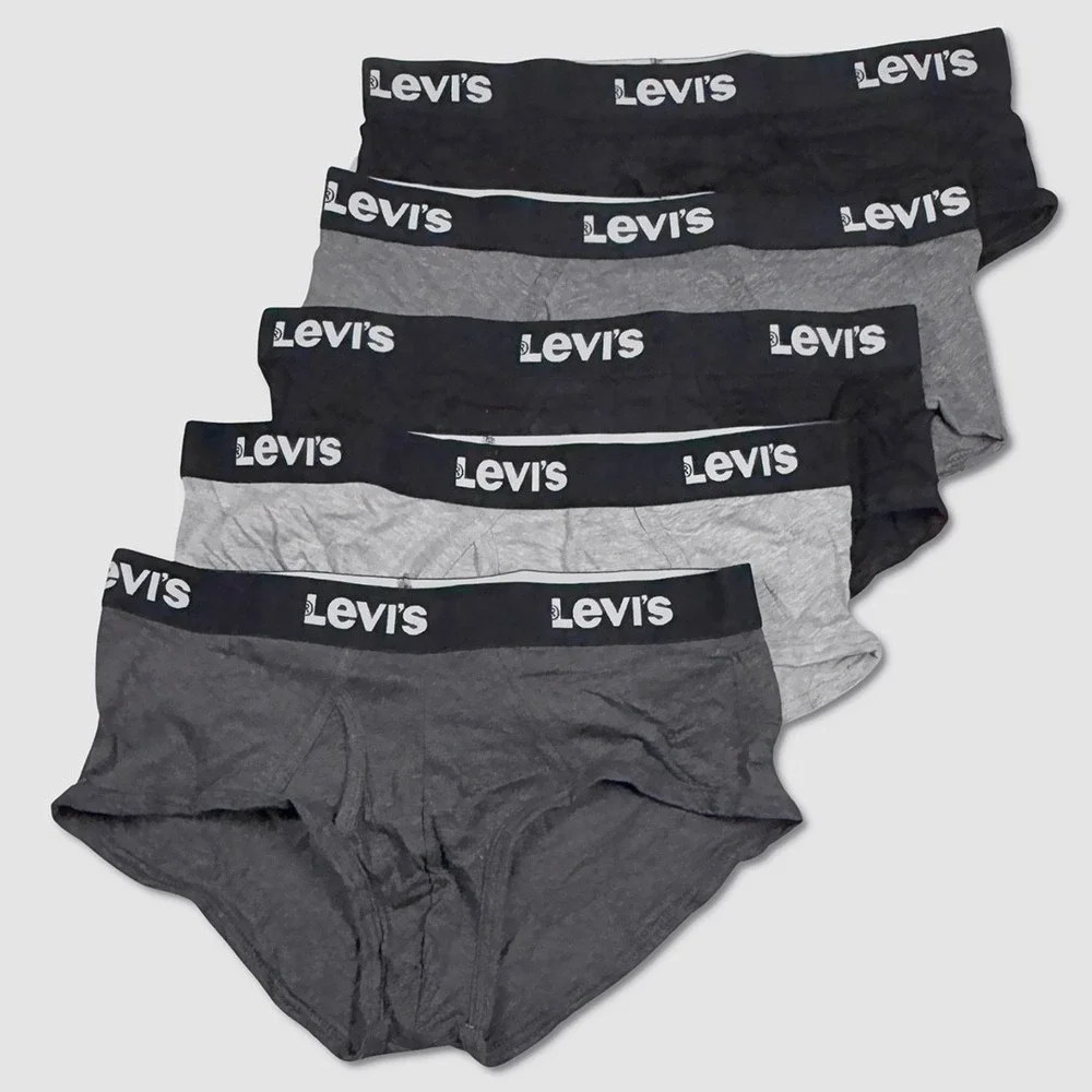 Levi's Low Rise Briefs / Underwear - NEW‎ Mens Large (36-38) 5-Pack - #48488-D1